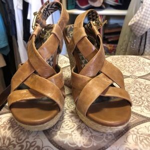 Jessica Simpson Leather Wedges